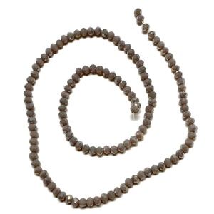 As Low As $2 Vintage Mauve AB Faceted Glass Rondelles 3.5mm x 2.5mm (125)